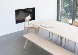 Massief houten eettafel Meyer 160 x 92 cm - OUT