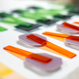 GLACE Salade bestek Medium Sea Green / Marigold - Saudade Fleur Peters