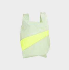 Shoppingbag M 'Pistachio & Fluo Yellow' - Susan Bijl