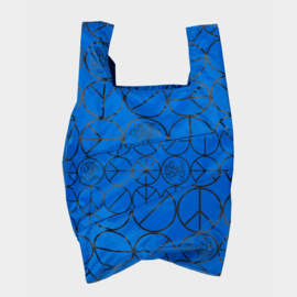 Shoppingbag L 'Peace Blue' - Susan Bijl x Experimental Jetset