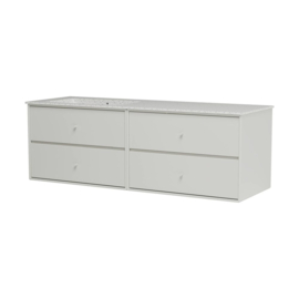 Wastafelmeubel 'SU2404' 141 x 48 cm, wasbak links - Montana