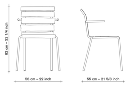 Aligned: tuinstoel met armleuningen - Maarten Baas / Valerie Objects