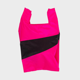 Shoppingbag L 'pretty pink & black' - Susan Bijl