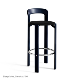 Rey Bar Stool Deep blue, Steelcut 190 - HAY