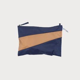 The New Pouch M 'navy & camel' - Susan Bijl