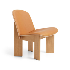 Chisel Lounge Chair Eiken Sense Cognac (leer) - HAY