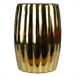 Curvy ceramic stool, gouden kruk / bijzettafel - Pols Potten