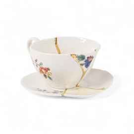 Kintsugi servies - Theekop en schotel 13 cm (no.2)  - Seletti