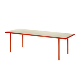 Wooden table rectangular red - Muller Van Severen / Valerie Objects