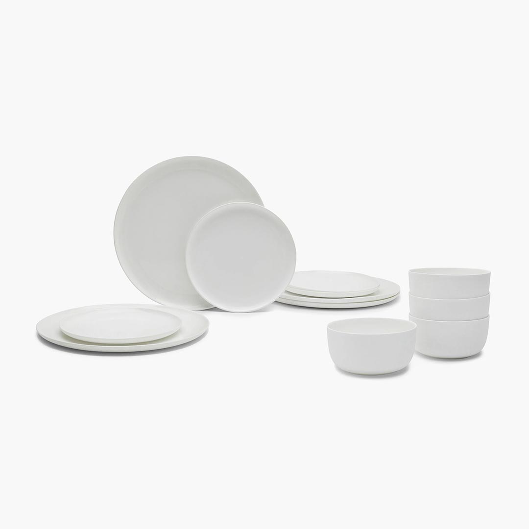 Servies Base - volledige set 12-delig wit - Piet Boon / Serax