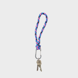 The New Kumihimo Keychain 'Blueback & Fluo Pink' - Susan Bijl REVERB