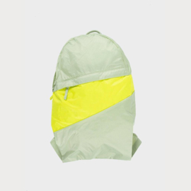 The New Foldable Backpack L 'Pistachio & Fluo Yellow' - Susan Bijl