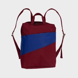 The New Backpack Rugzak 'burgundy & electric blue' - Susan Bijl