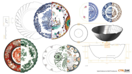 Hybrid servies - Serveerbord 35 cm 'Dorotea' - Seletti