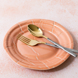 Platte borden Eccentric 'Peach Pink' - Daniel van Dijck