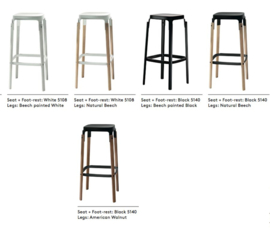 Kruk Steelwood Stool laag, walnotenhout - Magis