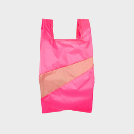 Shoppingbag M 'fluo pink & try' - Susan Bijl FLASH