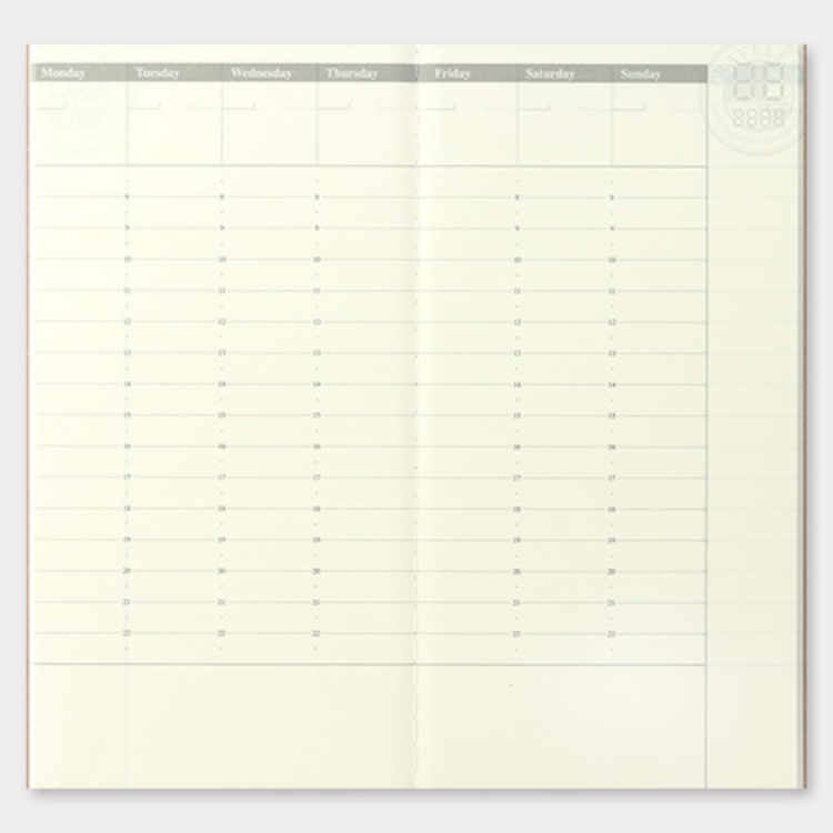 Refill 018 free diary week voor Traveler's Notebook - Traveler's Company