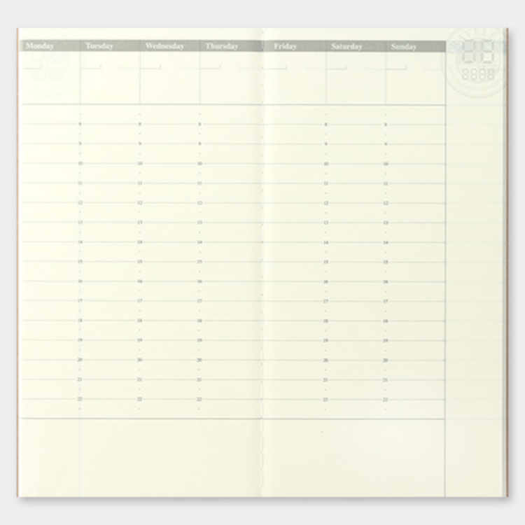 Refill 018 free diary week voor Traveler's Notebook - Traveler's Company