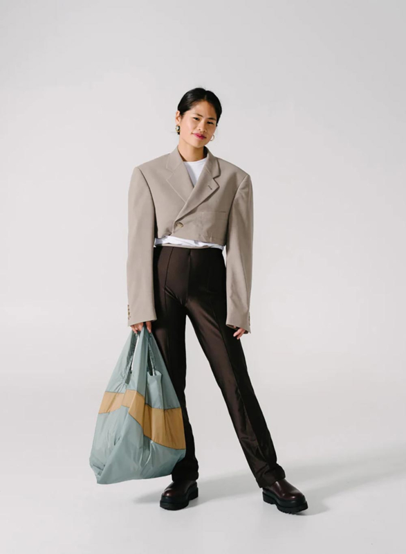 Shoppingbag L 'grey & camel' - Susan Bijl