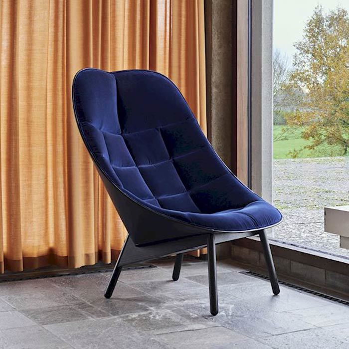 tobben Pakket een keer Uchiwa fauteuil gewatteerd (QUILT) zelf samenstellen - HAY (onderstel:  naturel (lak mat)) | Uchiwa fauteuil | Mud in May Amsterdam -  woonaccessoires, meubels, cadeaus
