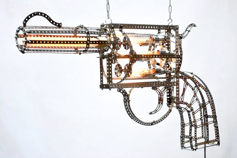Lamp van Meccano 'Gun' large - Oom Jan