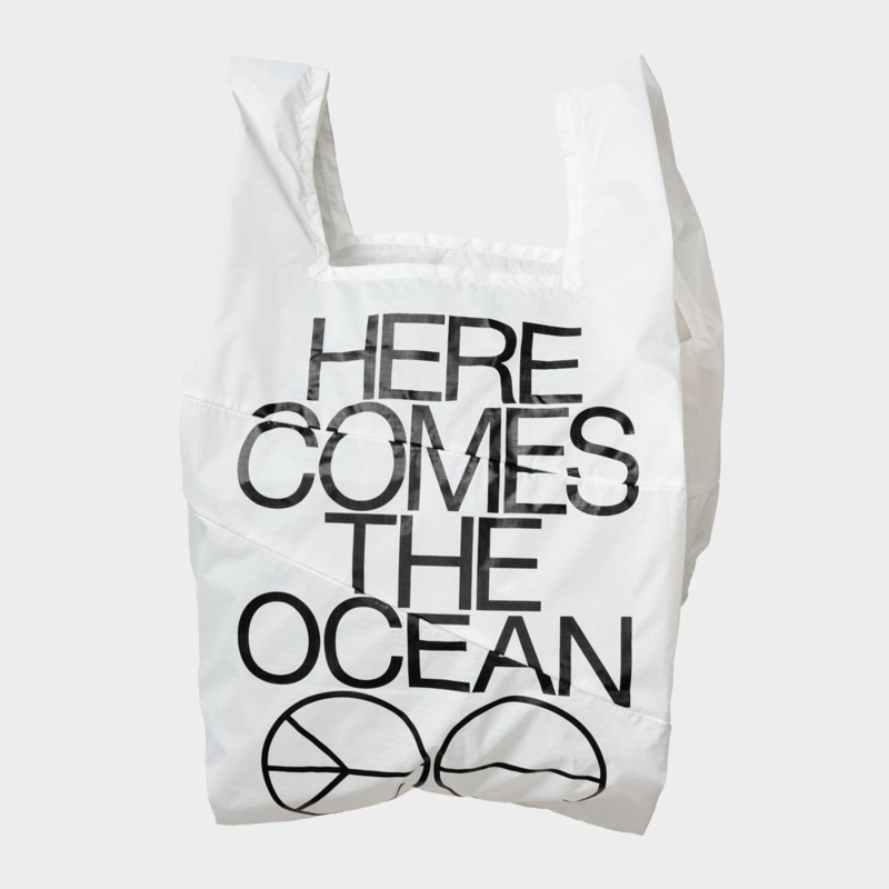 Shoppingbag L 'Ocean White' - Susan Bijl x Experimental Jetset