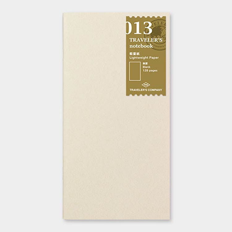 Refill 013 Light paper / dun papier voor Traveler's Notebook - Traveler's Company