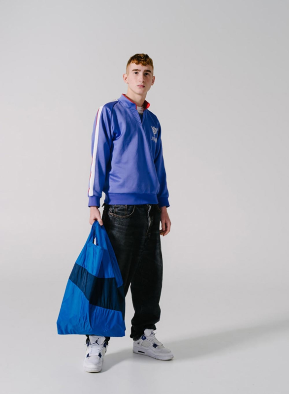 Shoppingbag L 'blue & navy' - Susan Bijl