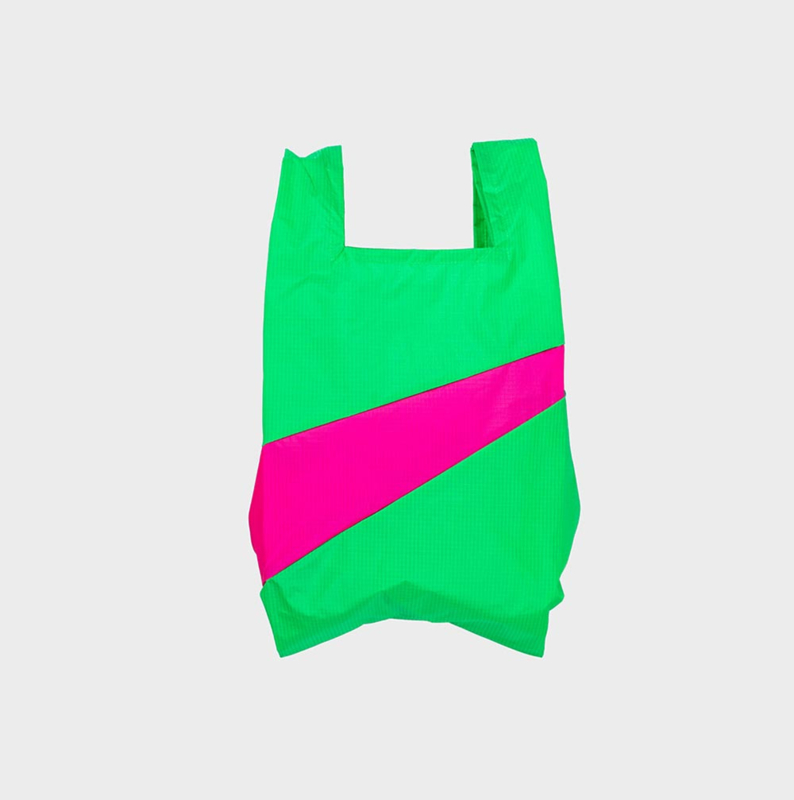 Shoppingbag M 'greenscreen & pretty pink' - Susan Bijl