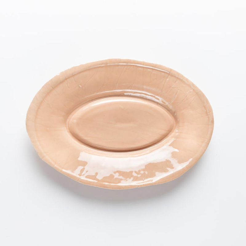 Ovale borden Eccentric 'Peach Pink' - Daniel van Dijck