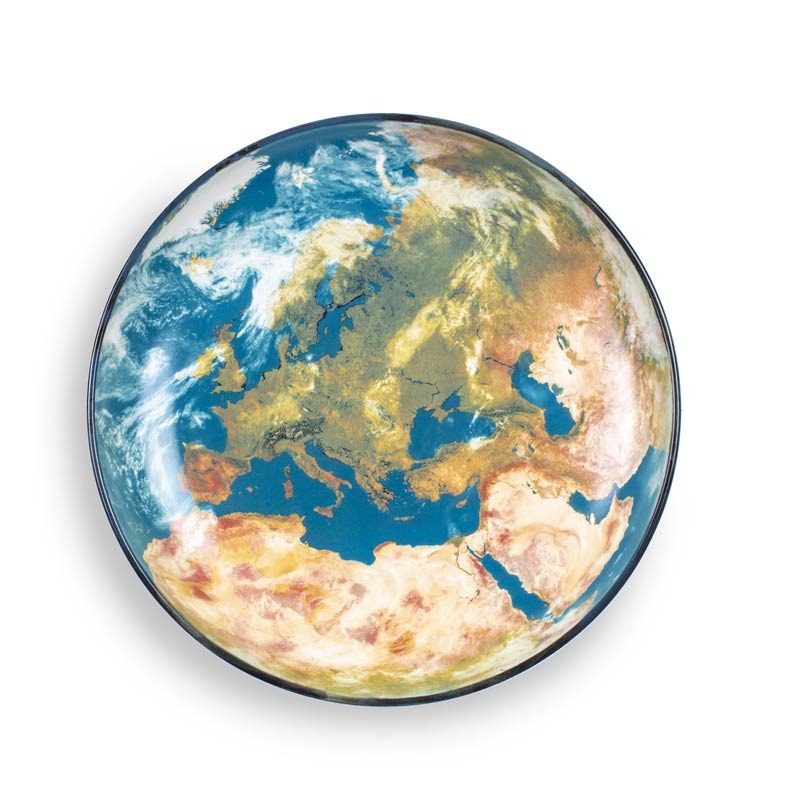 Cosmic Diner - Schaal / Bord 32 cm 'Earth - Europe' - Seletti Diesel Living