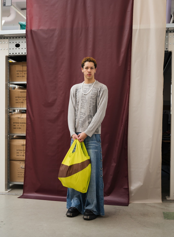 Shoppingbag L 'sport & brown' - Susan Bijl