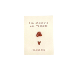 Edelsteen cadeau kaartje Carneool