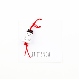 Cadeau kaartje let it snow