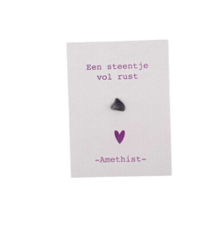 Edelsteen cadeau kaartje Amethist
