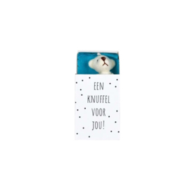 Beer in doosje knuffel voor jou wit