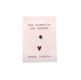 Edelsteen cadeau kaartje Rode jaspis