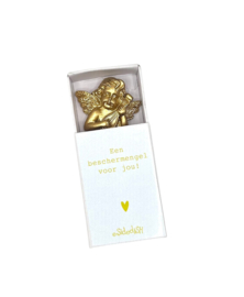 Doosje engel goud