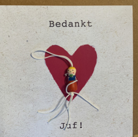 Wenskaart bedankt juf!