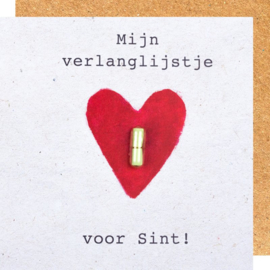 Wenskaart Sint verlanglijstje