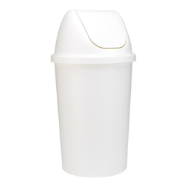 Afvalbak met tuimeldeksel - 45 liter wit