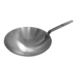 De Buyer wokpan - plaatstaal met ronde bodem - Ø36 cm