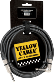 Kabel jack/jack haaks metaal 3m YELLOW CABLE Pro