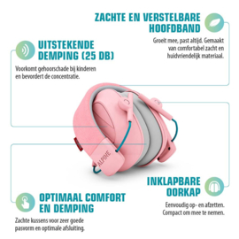 Gehoorbescherming voor kinderen Alpine MUFF Rose