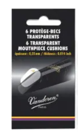 Mondstukkussens Vandoren transparant 0.35mm - 6 stuks
