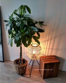 Klantenfoto lamp bamboe driepoot