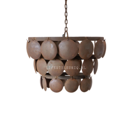 METALEN SCHIJFJESLAMP ROEST 40 CM