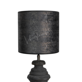 HOUTEN BALUSTERLAMP met kap 54 cm