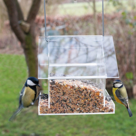 Vogelvoederhuisje Transparant met 2 Kamers